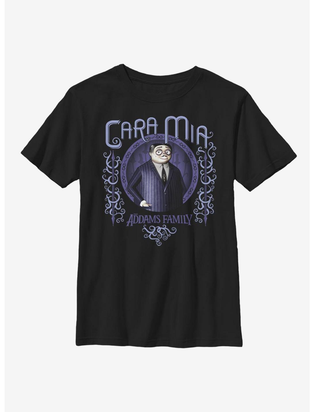 The Addams Family Cara Mia Youth T-Shirt, BLACK, hi-res