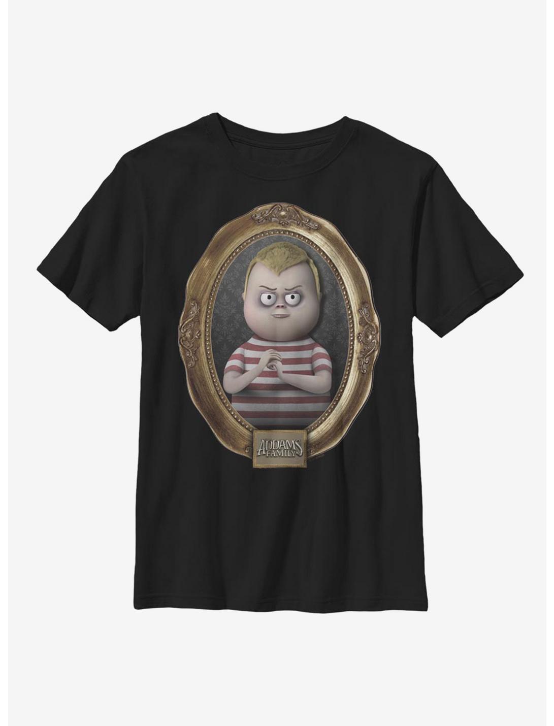 The Addams Family Pugsley Portrait Youth T-Shirt, BLACK, hi-res