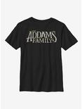 The Addams Family Theatrical Logo Youth T-Shirt, BLACK, hi-res