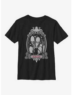 The Addams Family Wednesday Graveyard Frame Youth T-Shirt, , hi-res