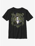 The Addams Family You Rang Youth T-Shirt, BLACK, hi-res