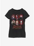 The Addams Family Family Portraits Youth Girls T-Shirt, BLACK, hi-res
