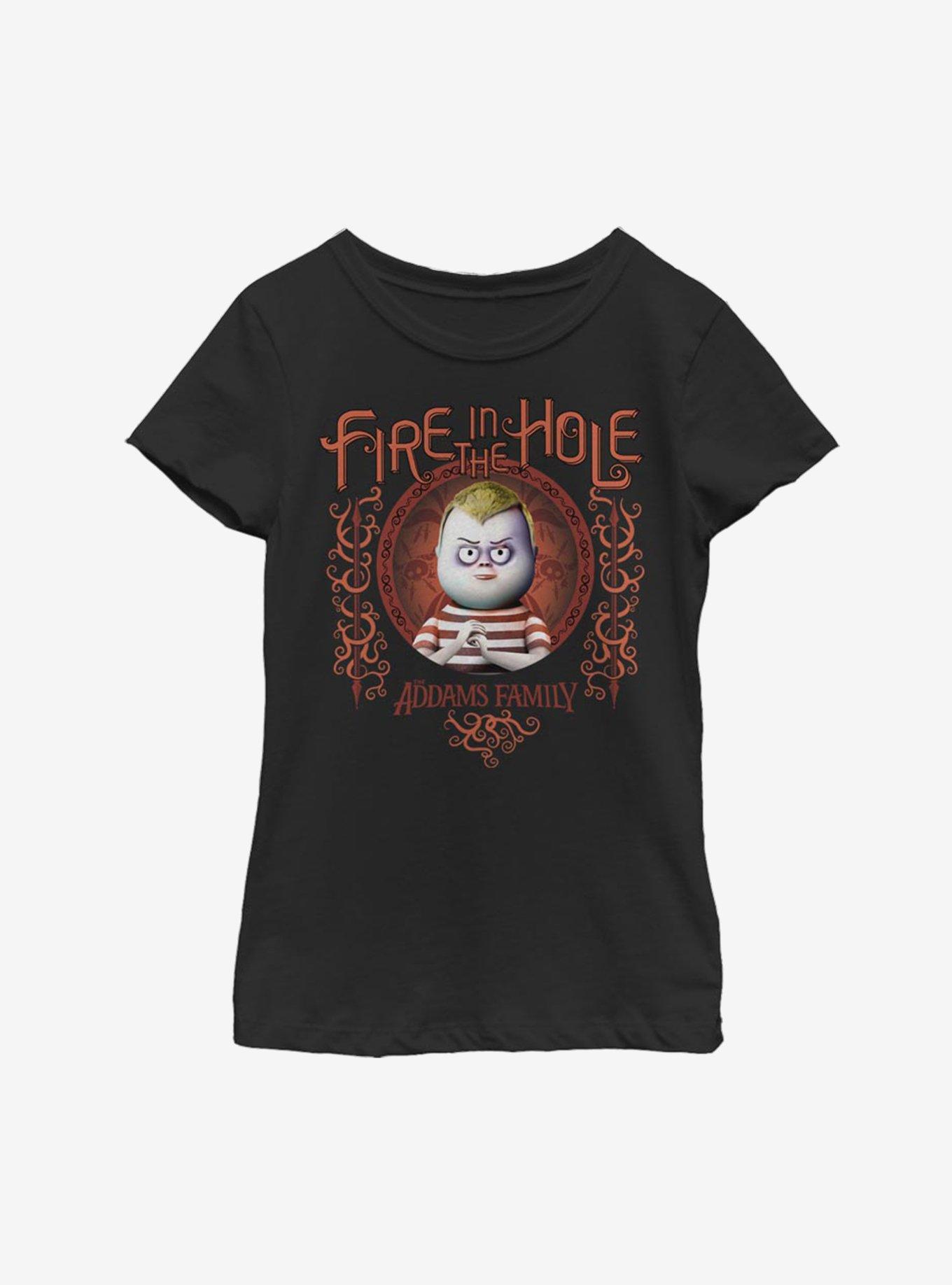 The Addams Family Fire In The Hole Youth Girls T-Shirt