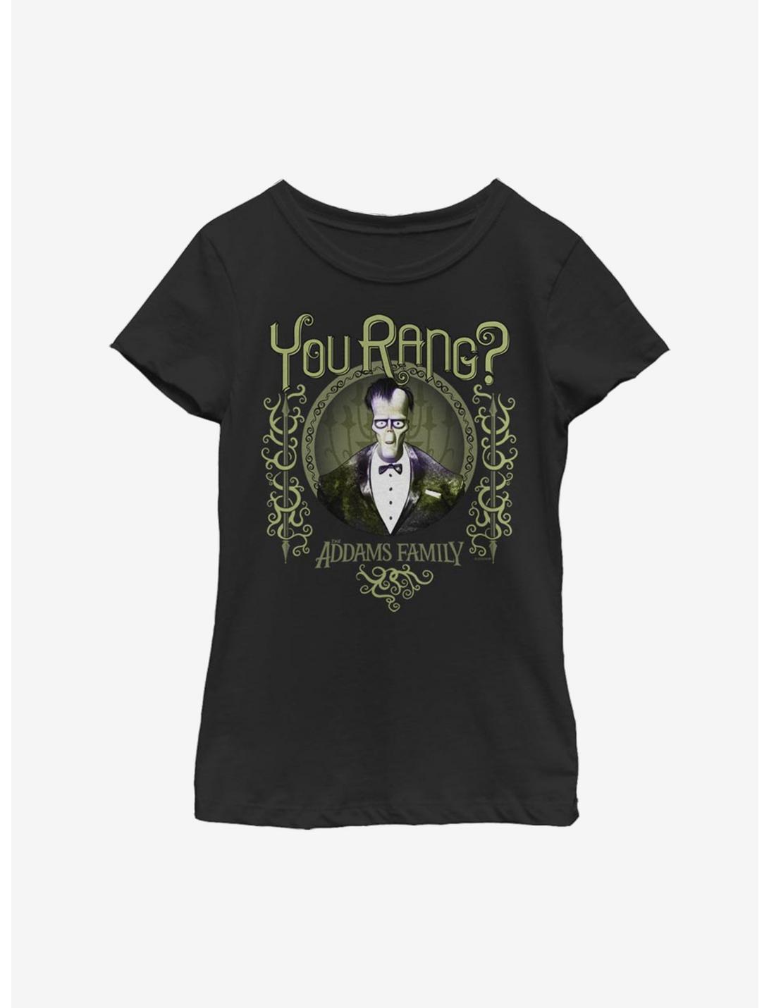 The Addams Family You Rang Youth Girls T-Shirt, BLACK, hi-res