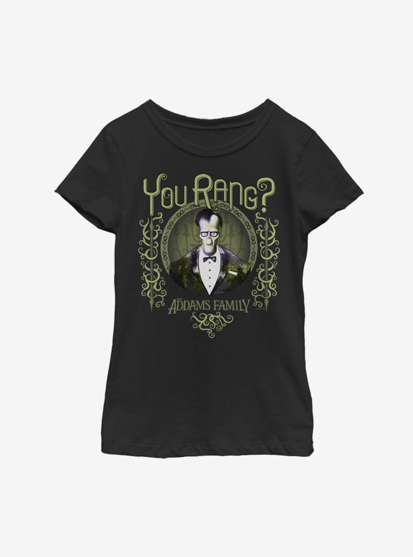 The Addams Family You Rang Youth Girls T-Shirt, BLACK, hi-res