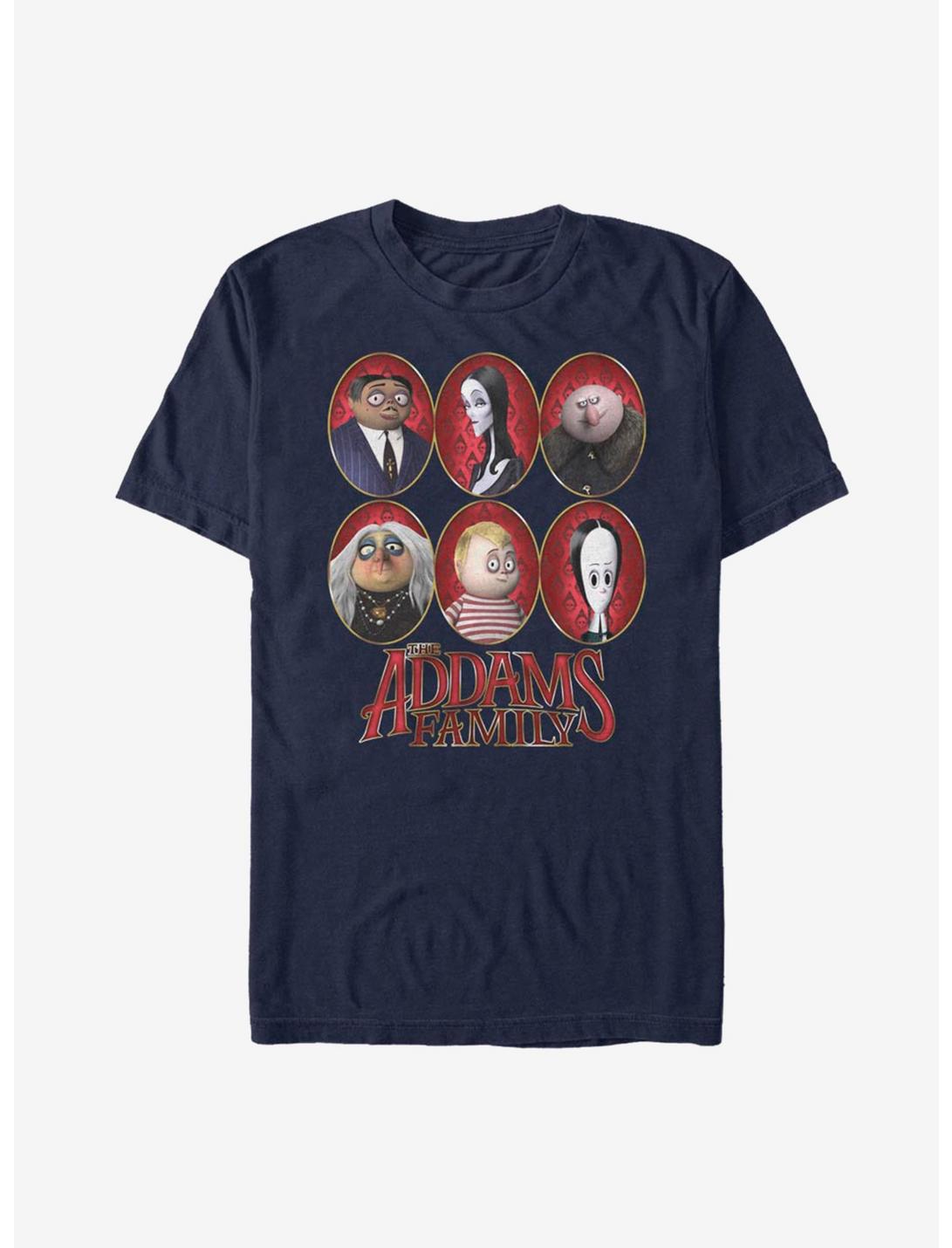 The Addams Family Family Portraits T-Shirt, NAVY, hi-res