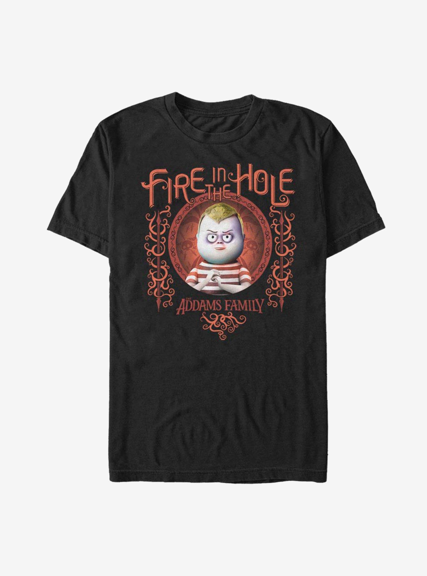 The Addams Family Fire In The Hole T-Shirt, BLACK, hi-res