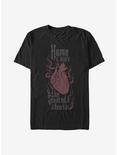The Addams Family Heart And Home T-Shirt, BLACK, hi-res