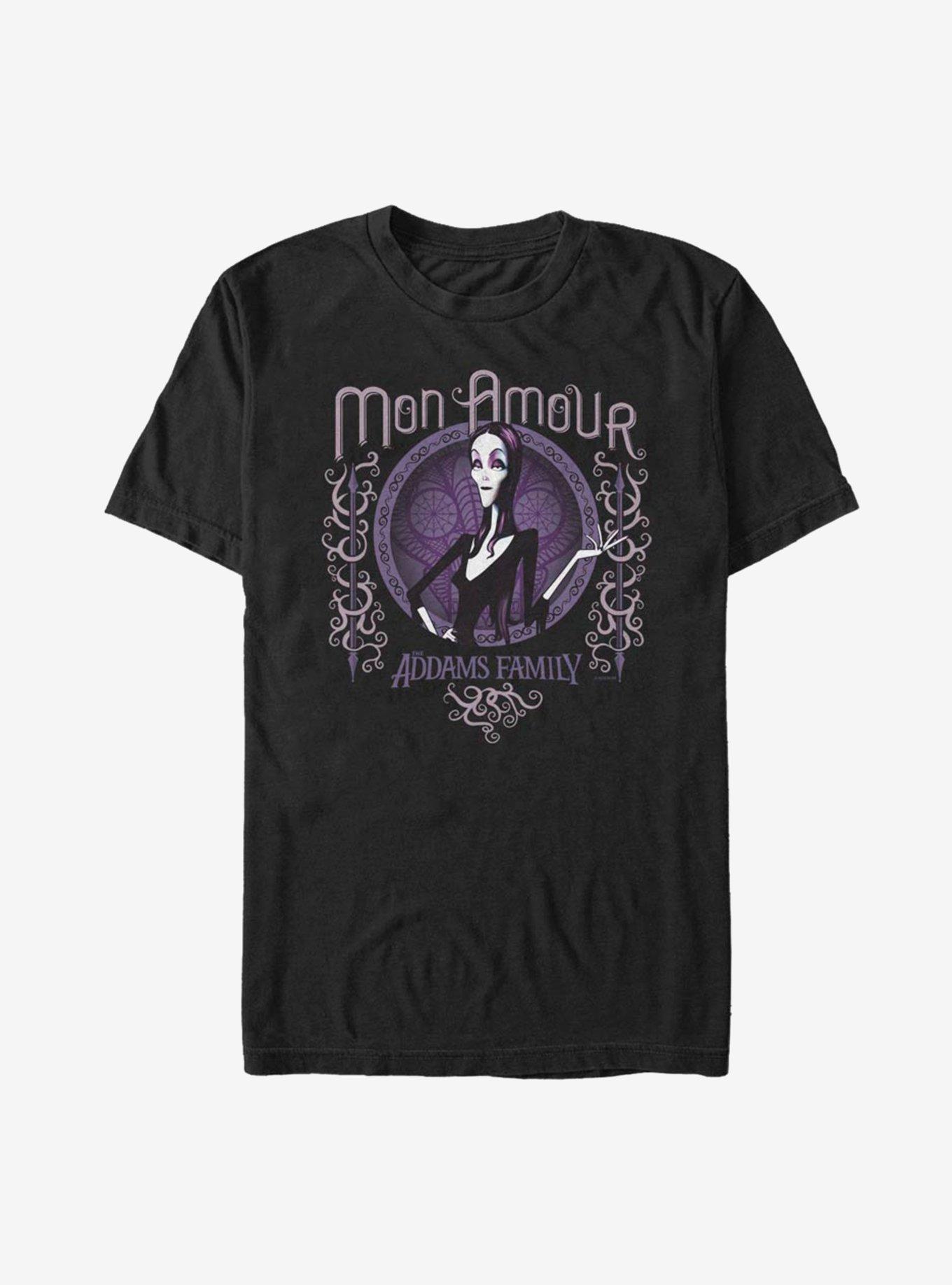 The Addams Family Mon Amour T-Shirt, BLACK, hi-res
