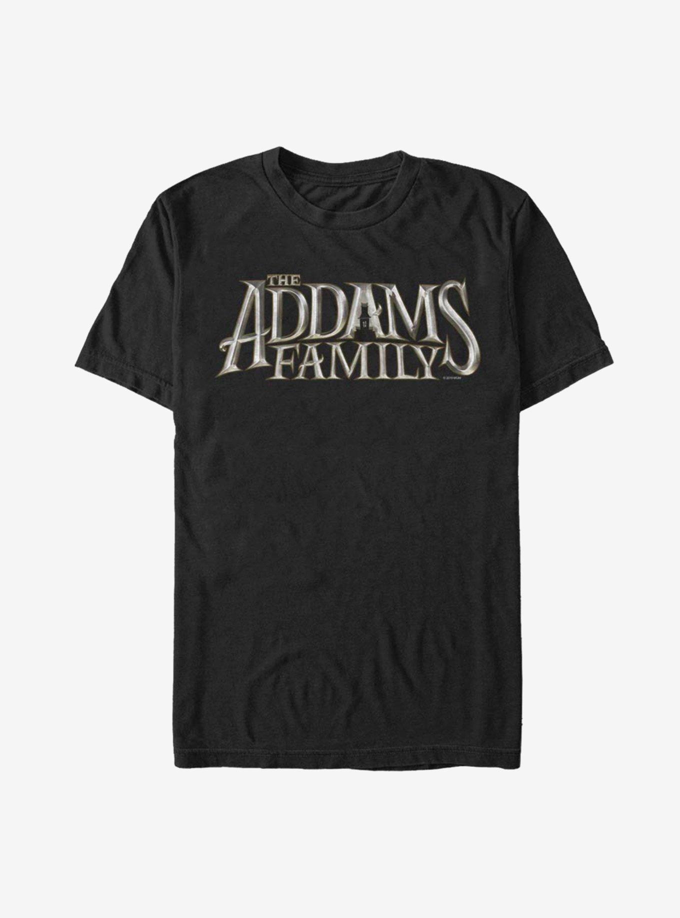 The Addams Family Theatrical Logo T-Shirt, BLACK, hi-res