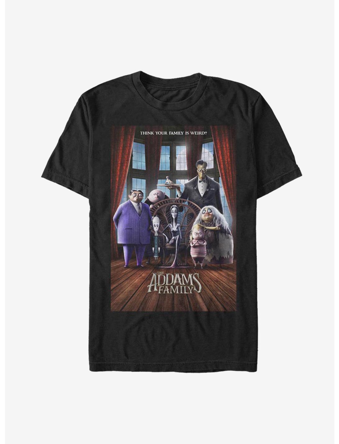 The Addams Family Theatrical Poster T-Shirt, BLACK, hi-res