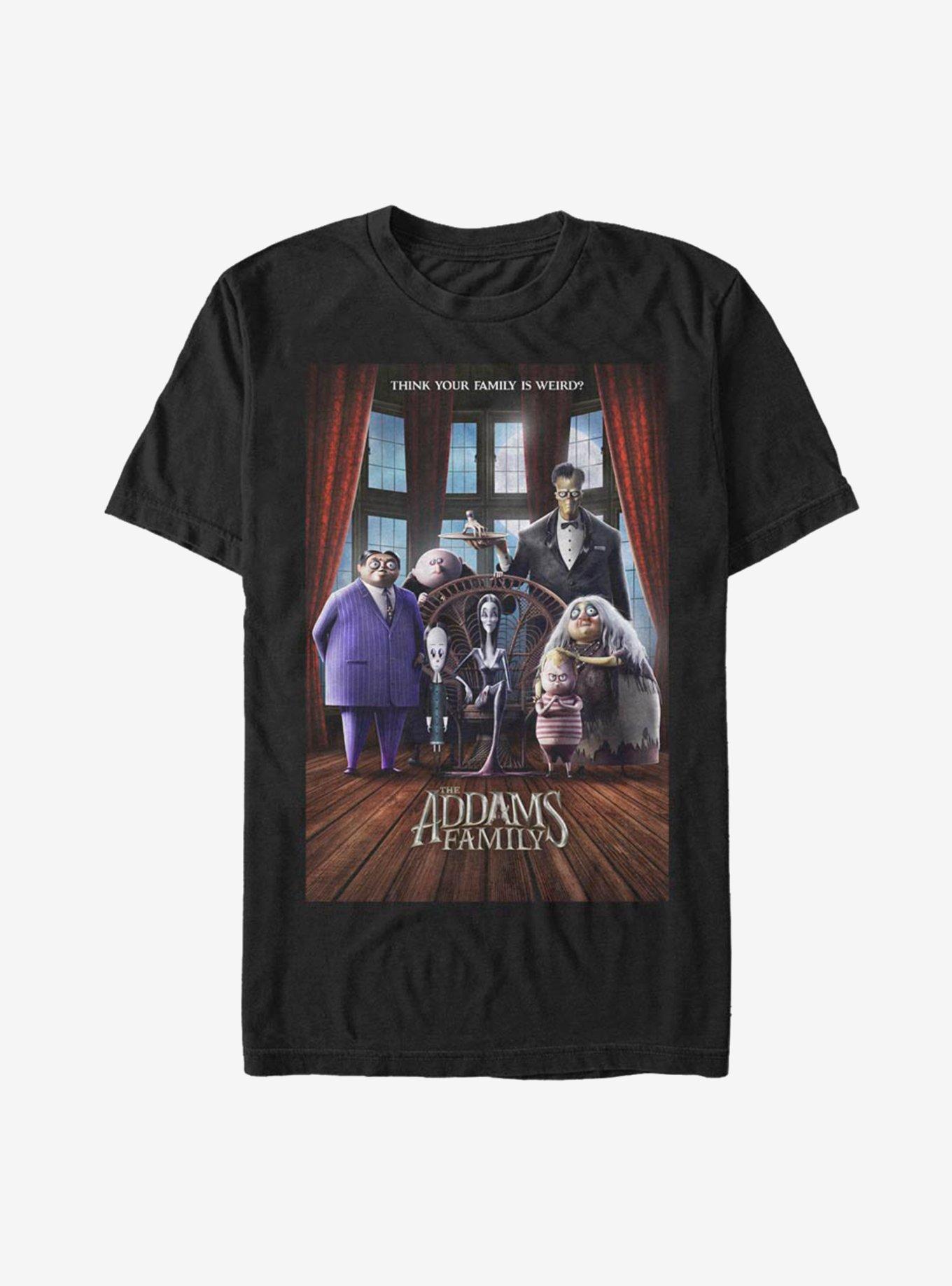 The Addams Family Theatrical Poster T-Shirt, BLACK, hi-res