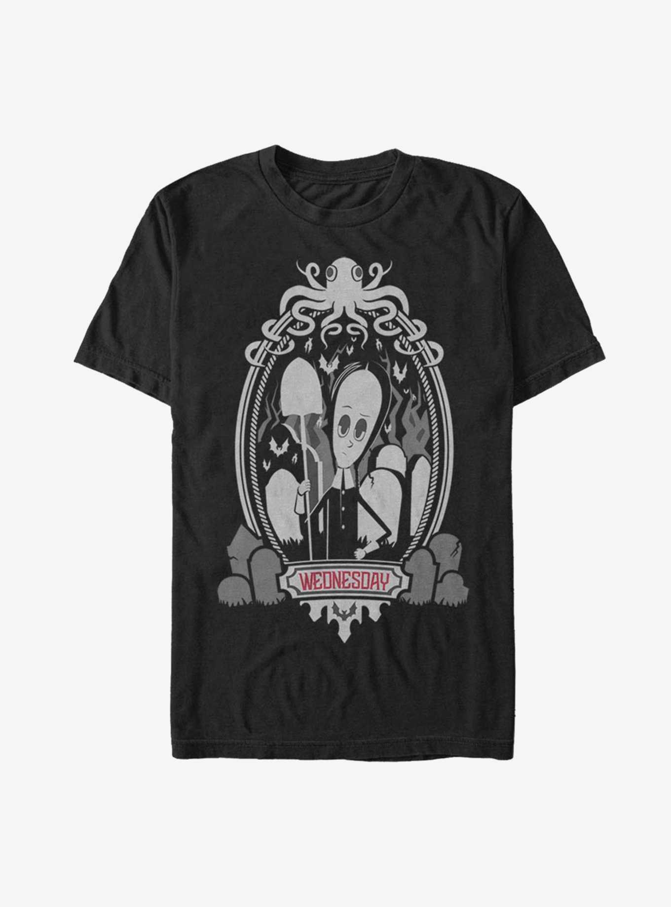 The Addams Family Wednesday Graveyard Frame T-Shirt, , hi-res
