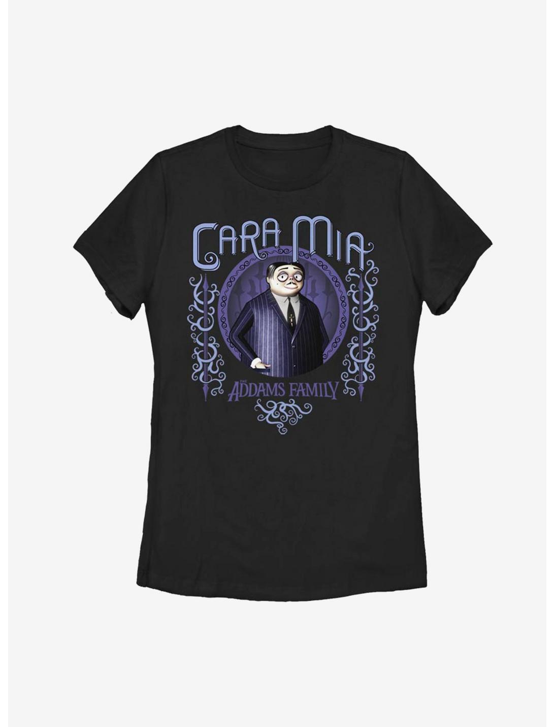 The Addams Family Cara Mia Womens T-Shirt, BLACK, hi-res