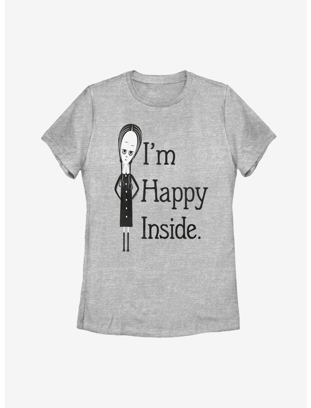 The Addams Family Happy Inside Womens T-Shirt, ATH HTR, hi-res