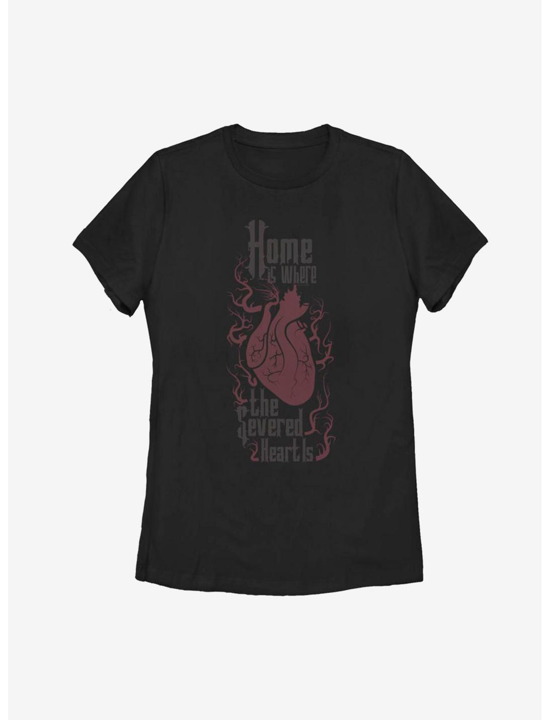 The Addams Family Heart And Home Womens T-Shirt, BLACK, hi-res