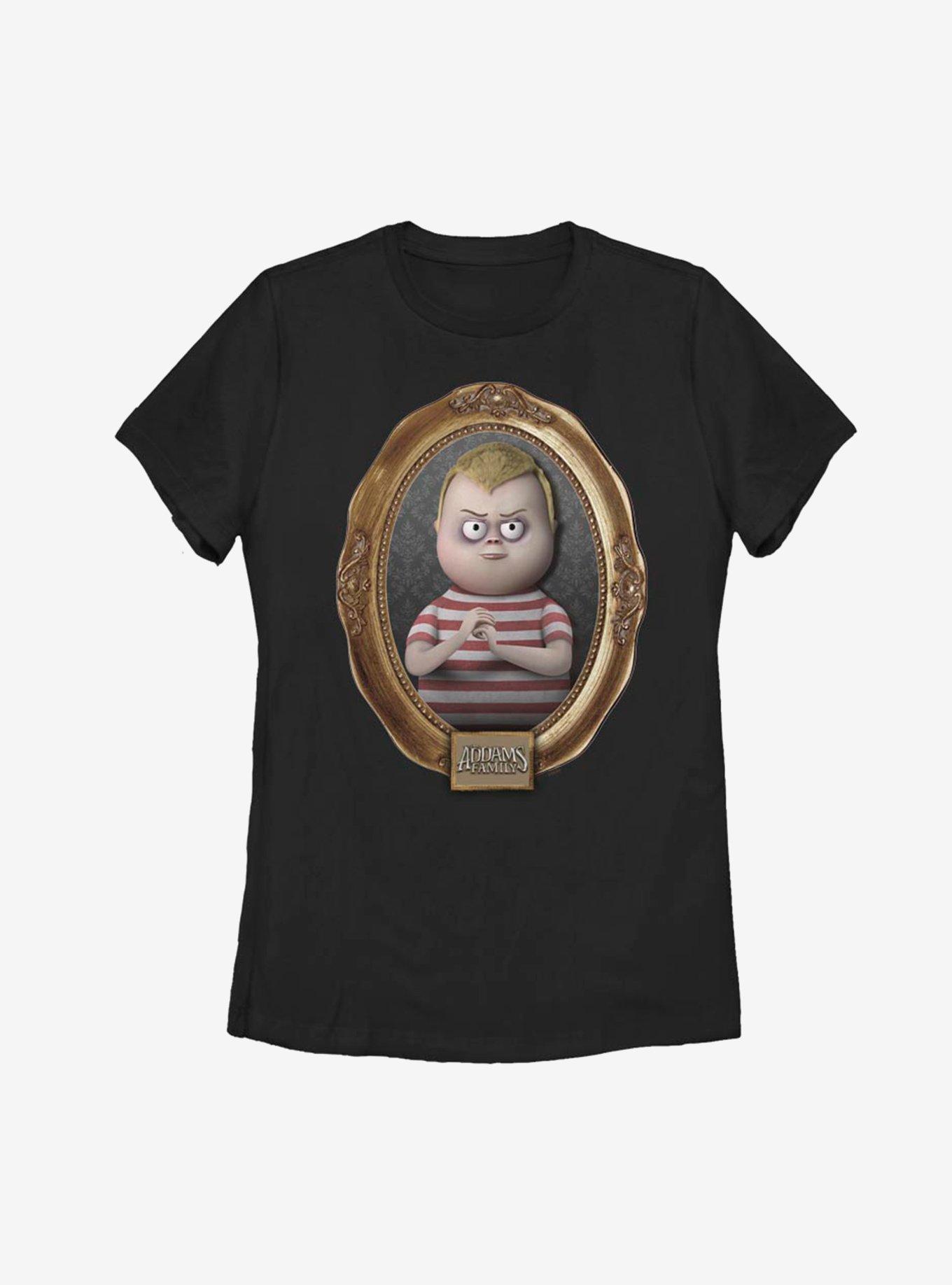 The Addams Family Pugsley Portrait Womens T-Shirt, BLACK, hi-res