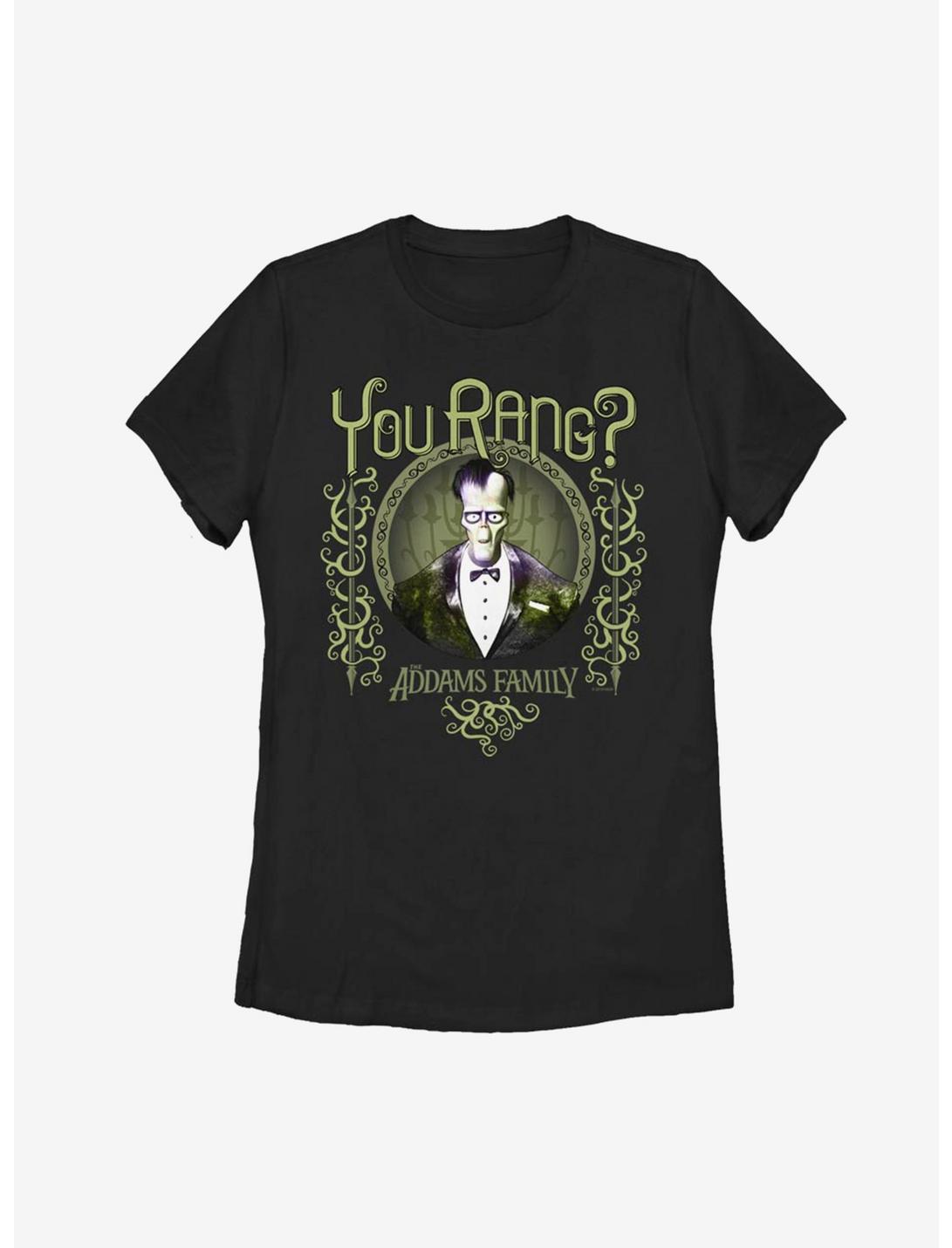 The Addams Family You Rang Womens T-Shirt, BLACK, hi-res