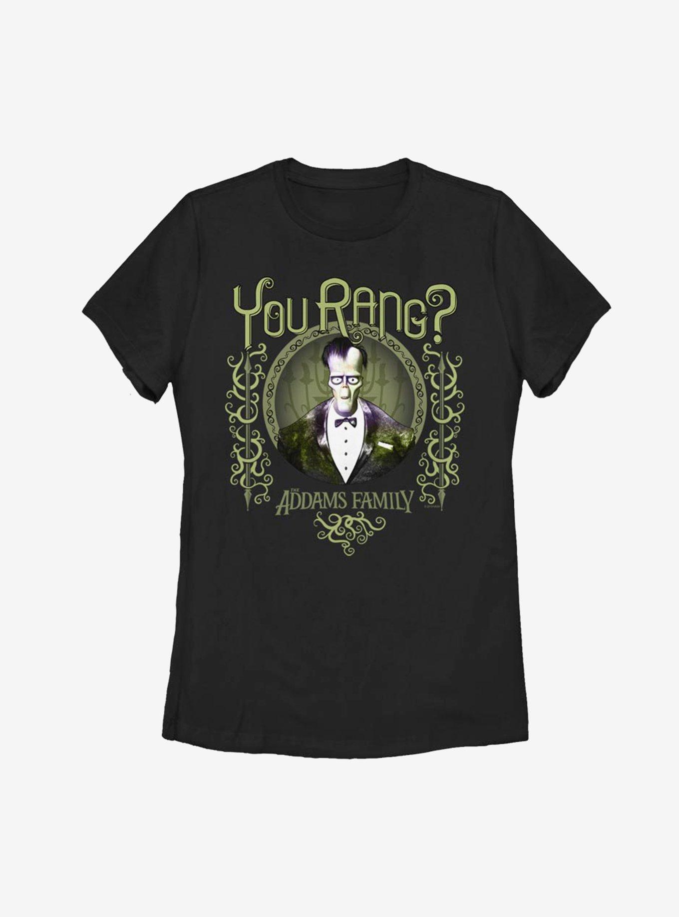 The Addams Family You Rang Womens T-Shirt, BLACK, hi-res