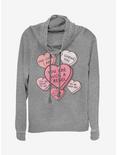 Star Wars Candy Hearts Cowl Neck Long-Sleeve Girls Top, GRAY HTR, hi-res