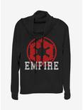 Star Wars Empire Text Icon Cowl Neck Long-Sleeve Girls Top, BLACK, hi-res