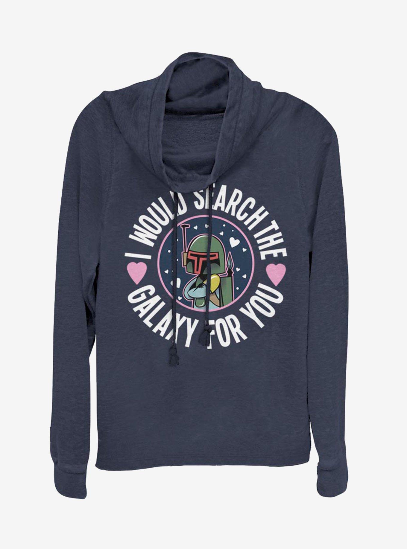 Star Wars Search The Galaxy Cowl Neck Long-Sleeve Girls Top, , hi-res