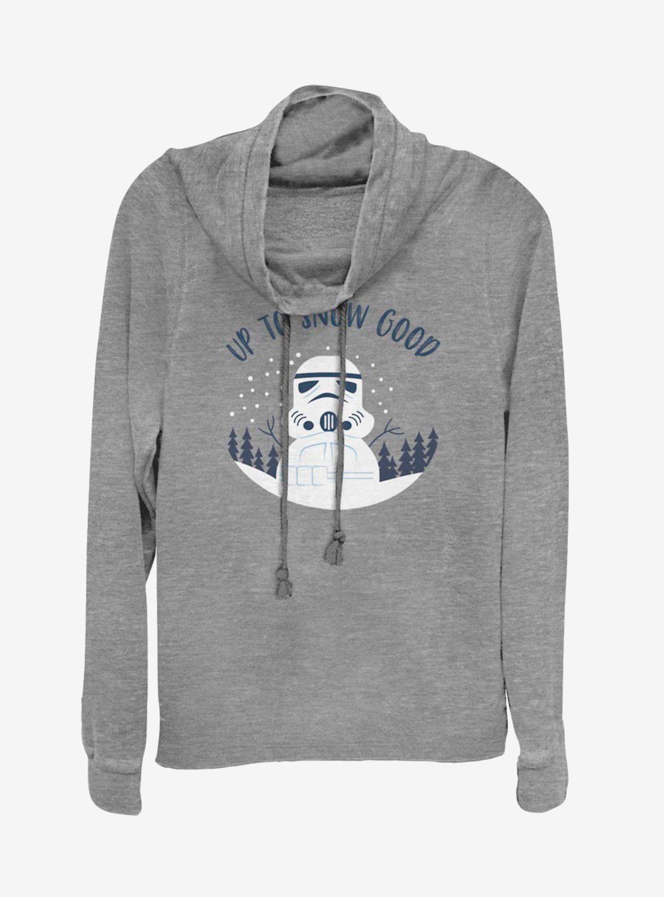 Star Wars Snow Good Cowl Neck Long-Sleeve Girls Top, GRAY HTR, hi-res