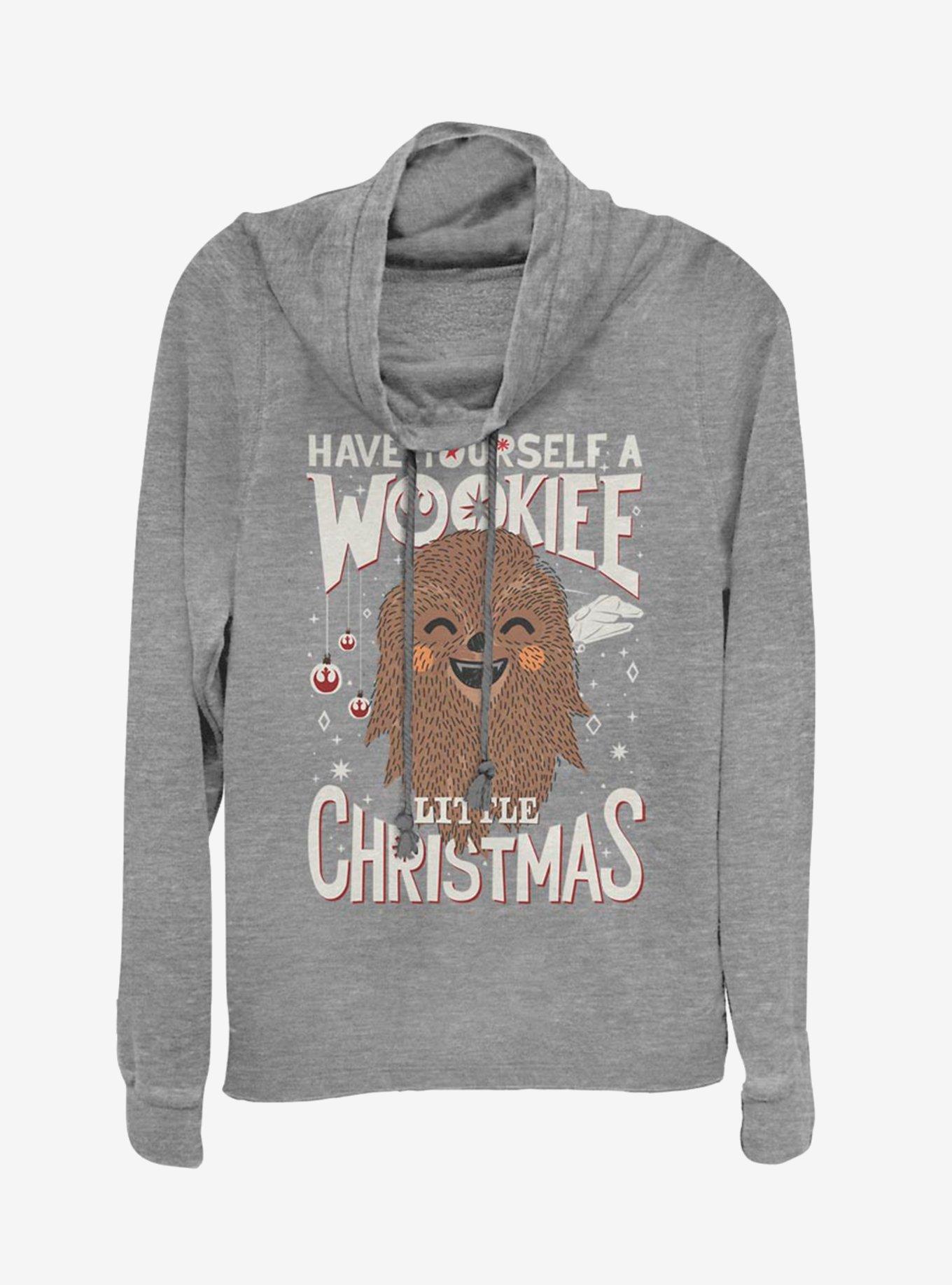 Star Wars Wookiee Christmas Cowl Neck Long-Sleeve Girls Top, , hi-res