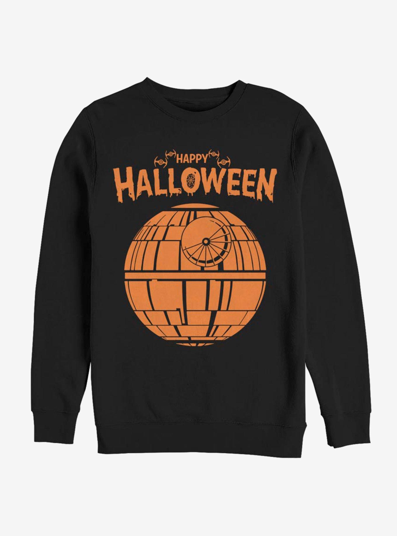 Star Wars Death Star Happy Halloween Sweatshirt, BLACK, hi-res