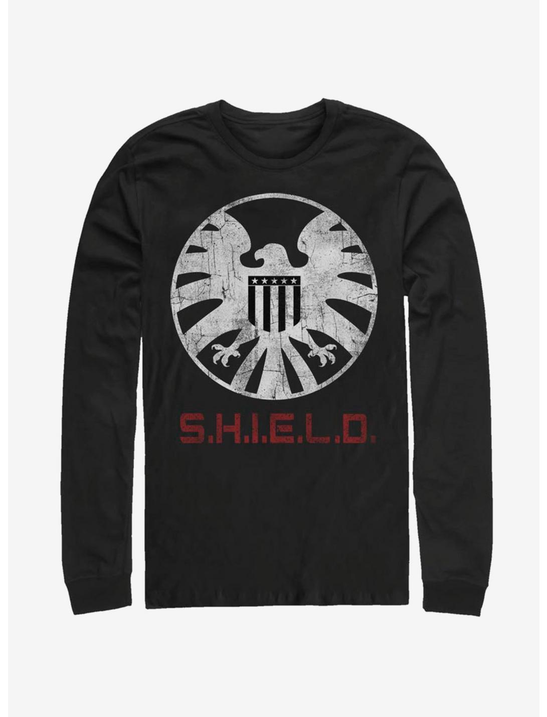 Marvel Avengers Shield Branding Long-Sleeve T-Shirt, BLACK, hi-res
