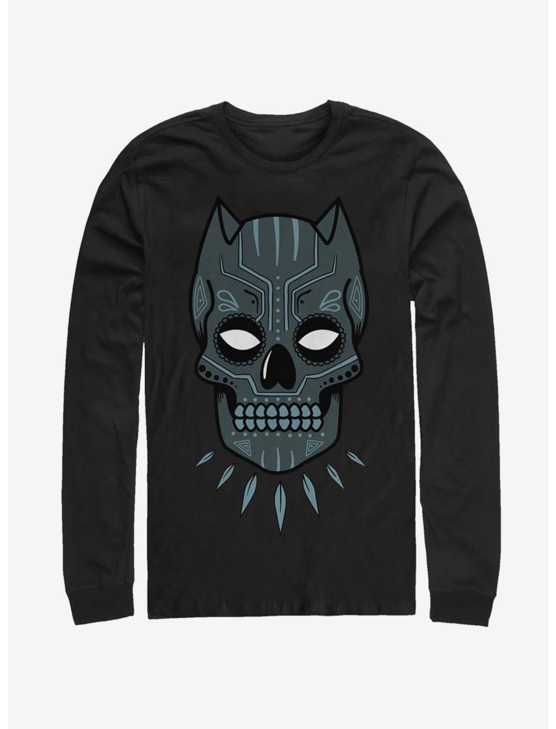 Marvel Black Panther Sugar Skull Long-Sleeve T-Shirt, BLACK, hi-res