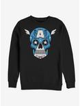Marvel Captain America Sugar Skull Sweatshirt, BLACK, hi-res