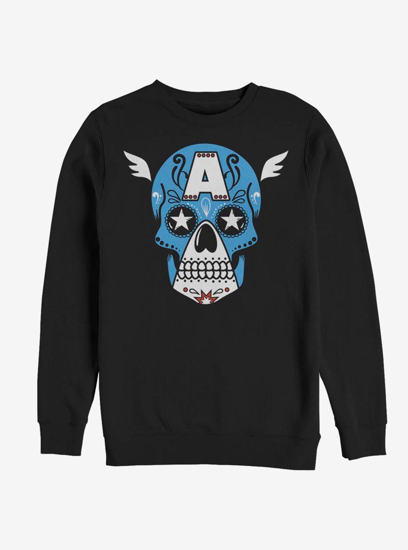 Marvel Captain America Sugar Skull Sweatshirt, , hi-res