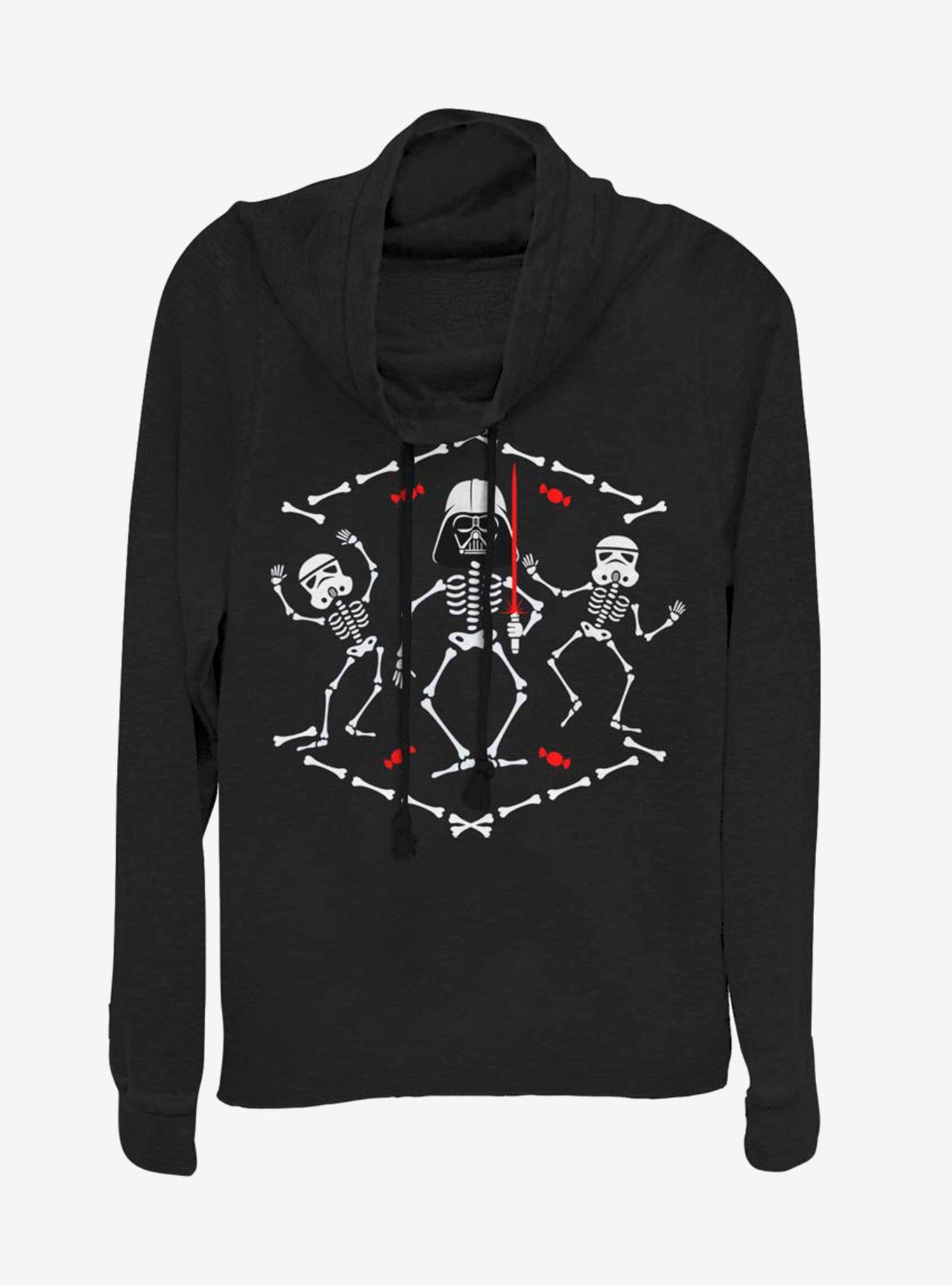 Star Wars Dark Side Skeletons Cowlneck Long-Sleeve Womens Top, , hi-res