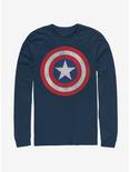 Marvel Captain America Classic Shield Logo Long-Sleeve T-Shirt, NAVY, hi-res