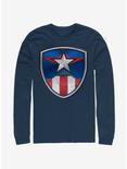 Marvel Captain America Classic Shield Crest Long-Sleeve T-Shirt, NAVY, hi-res