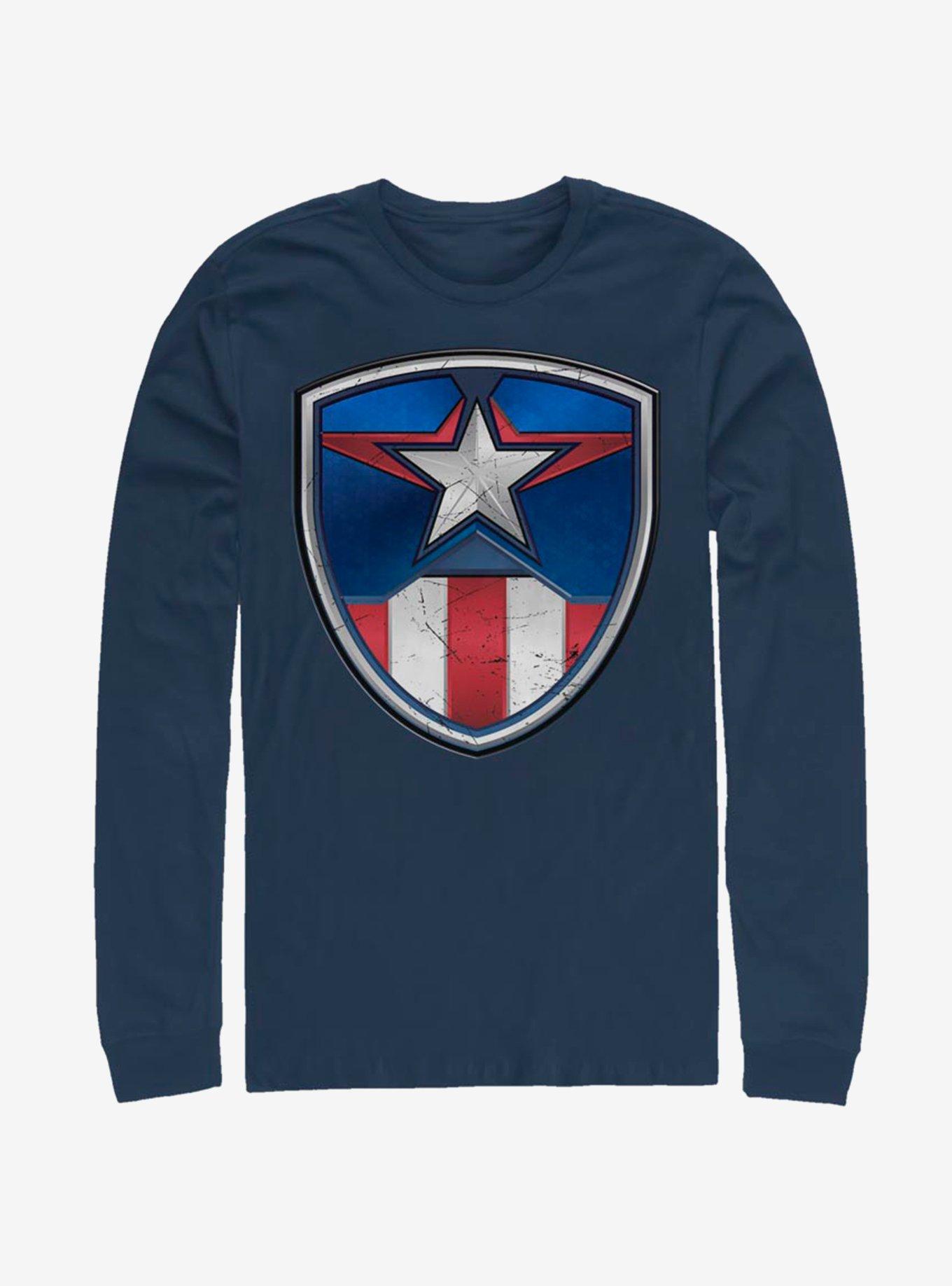 Marvel Captain America Classic Shield Crest Long-Sleeve T-Shirt, , hi-res