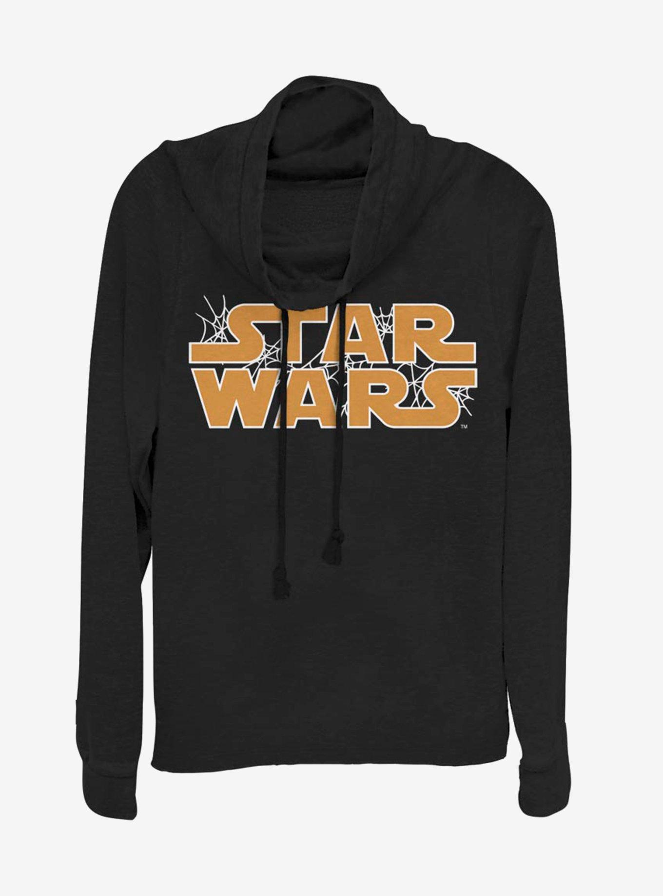 Star Wars Spider Web Logo Cowlneck Long-Sleeve Womens Top