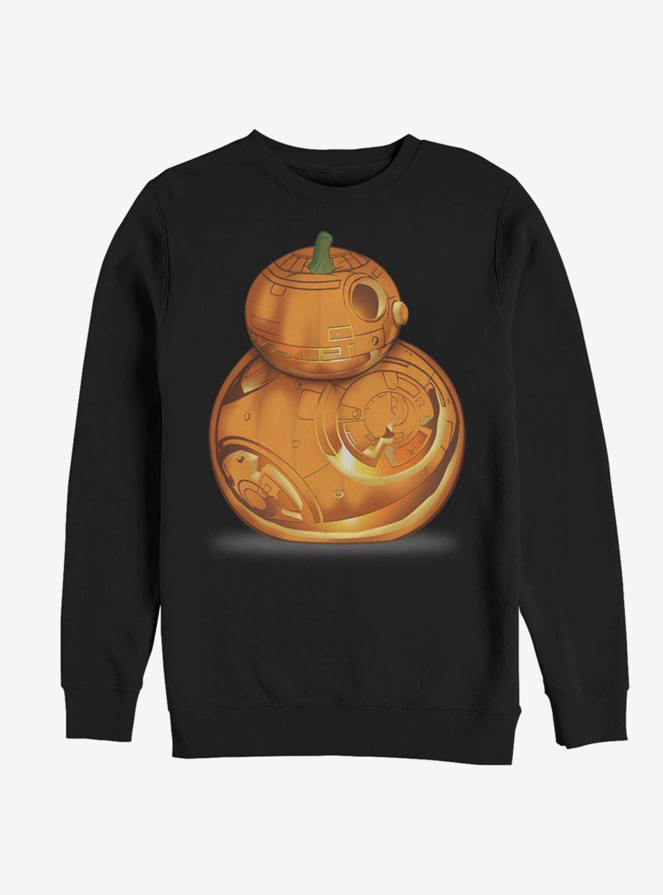 Star Wars Episode VII The Force Awakens BB-8 Pumpkin Sweatshirt, BLACK, hi-res