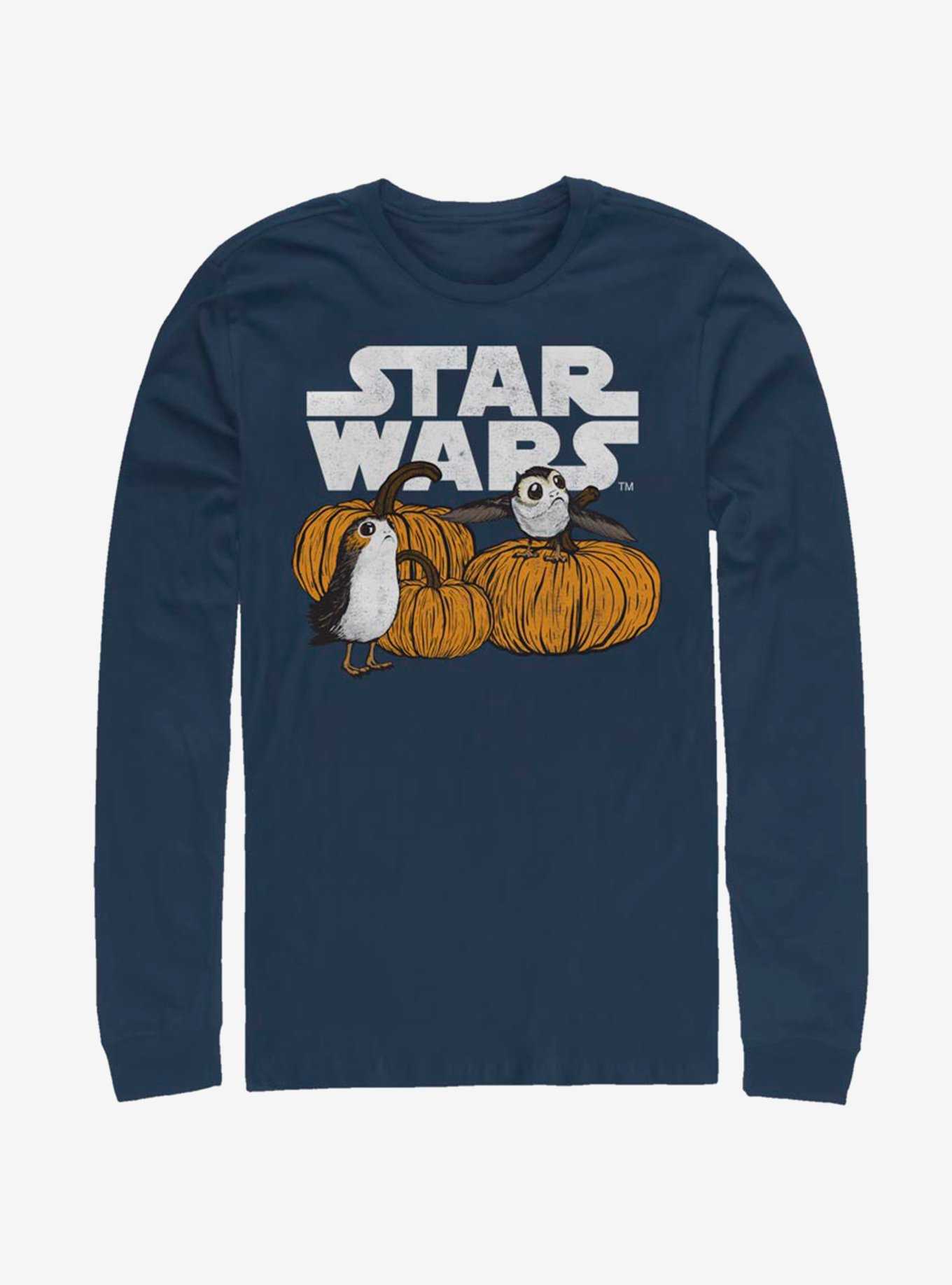 Star Wars Episode VIII The Last Jedi Pumpkin Patch Porg Long-Sleeve T-Shirt, , hi-res