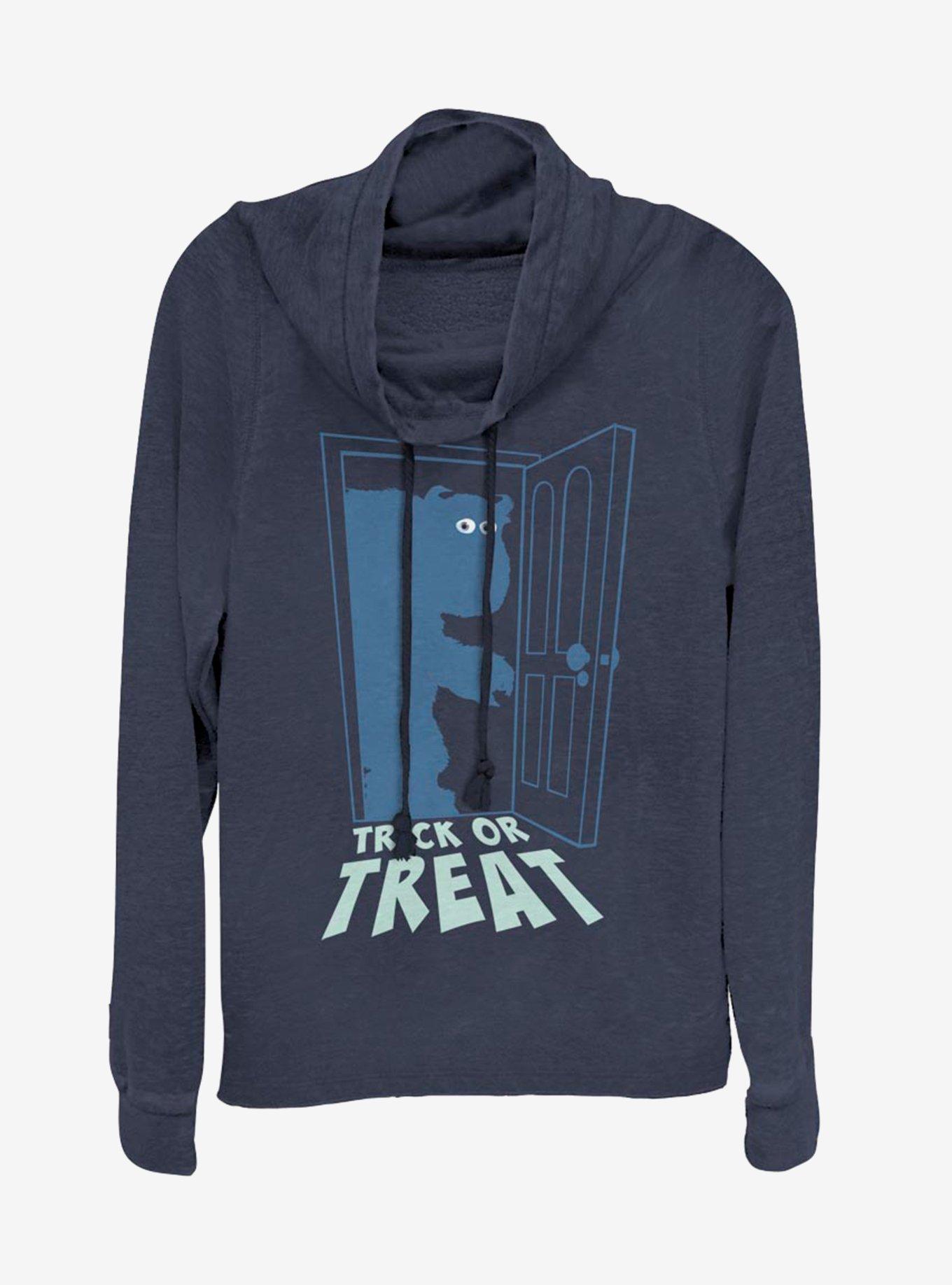 Disney Pixar Monsters University Sulley Trick Or Treat Cowlneck Long-Sleeve Womens Top, , hi-res