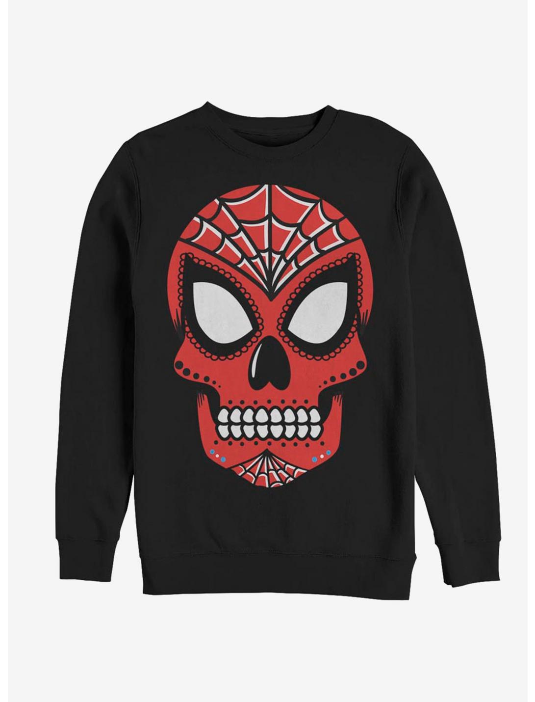 Marvel Spider-Man Sugar Skull Sweatshirt, BLACK, hi-res