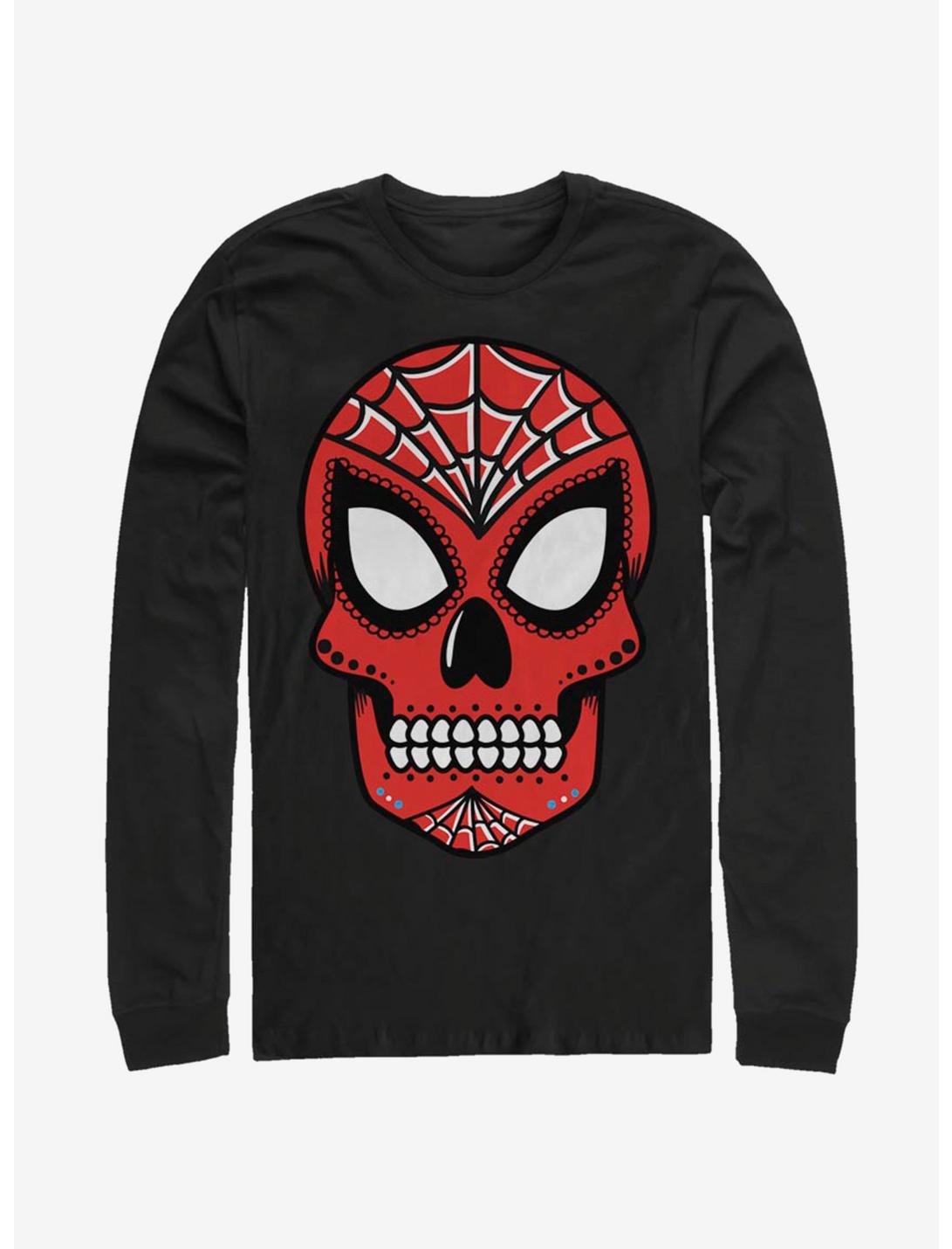 Marvel Spider-Man Sugar Skull Long-Sleeve T-Shirt, BLACK, hi-res
