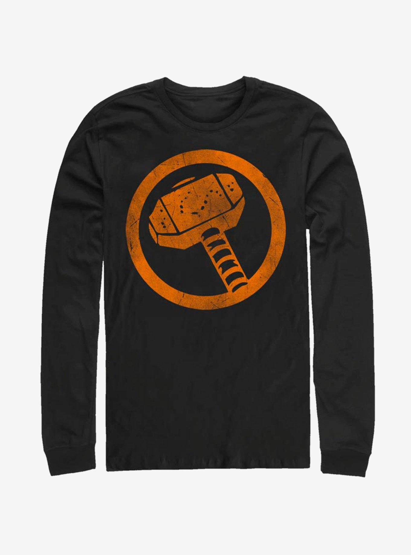 Marvel Thor Orange Retro Symbol Long-Sleeve T-Shirt, , hi-res