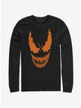 Marvel Venom Pumpkin Orange Face Long-Sleeve T-Shirt, BLACK, hi-res
