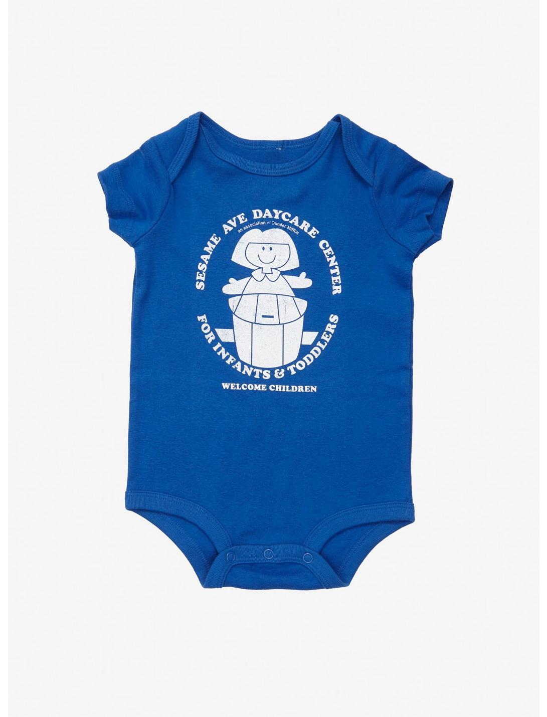 The Office Sesame Avenue Daycare Center Infant Bodysuit - BoxLunch Exclusive, BLUE, hi-res