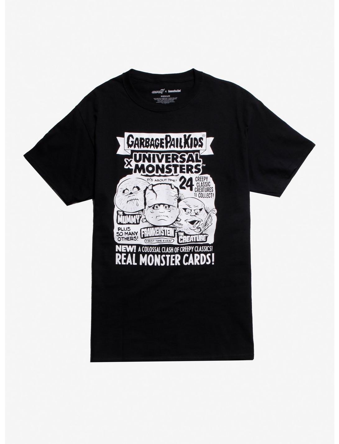 Super7 Universal Monsters X Garbage Pail Kids Black & White T-Shirt, BLUE, hi-res