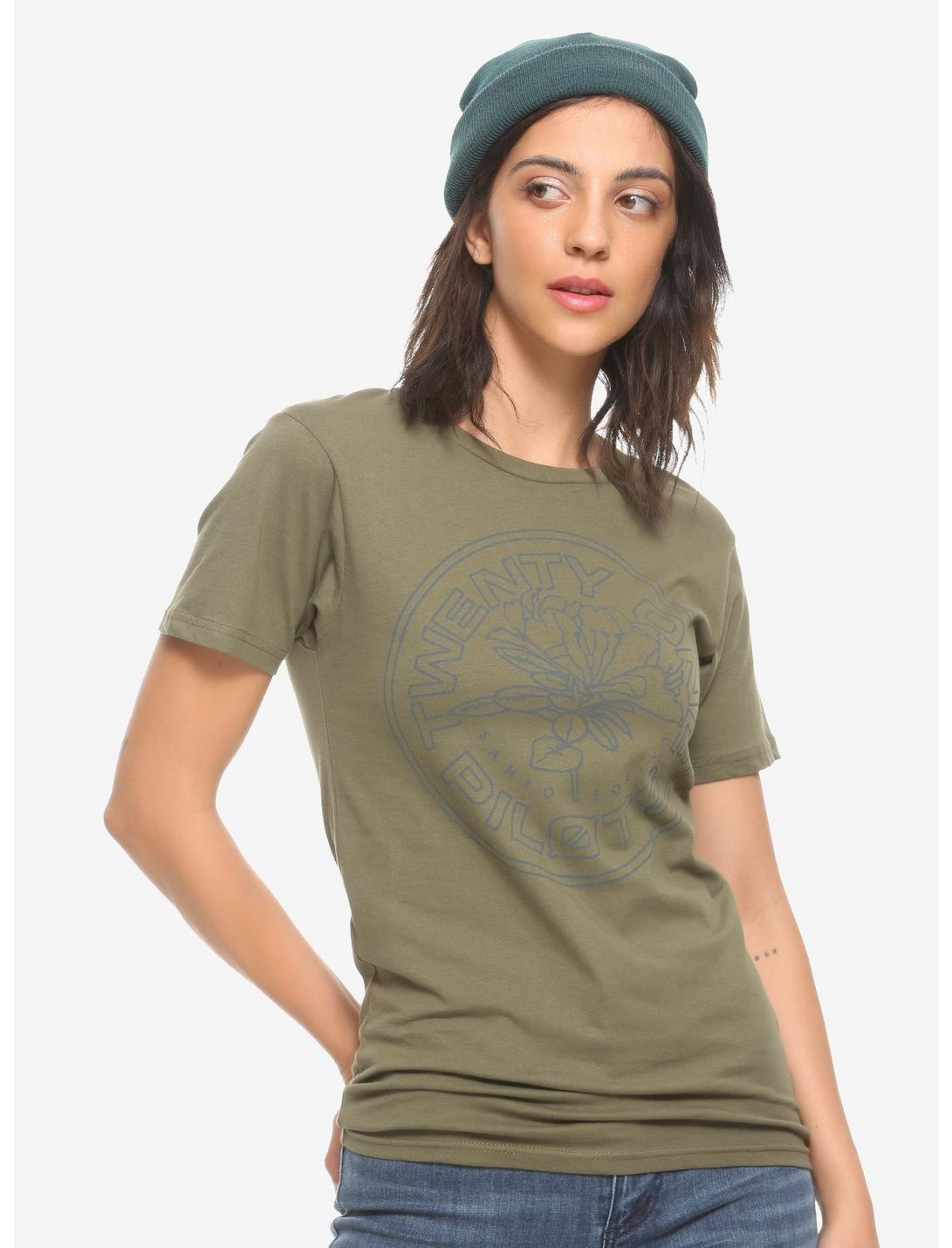 Twenty One Pilots Seal Olive Girls T-Shirt, OLIVE, hi-res
