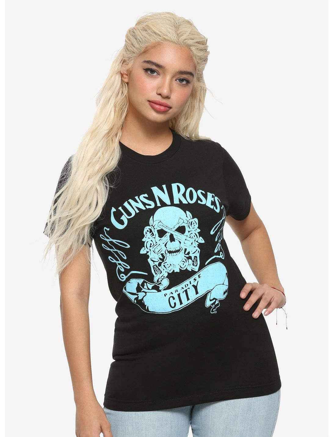 Guns N' Roses Paradise City Logo Girls T-Shirt, BLACK, hi-res