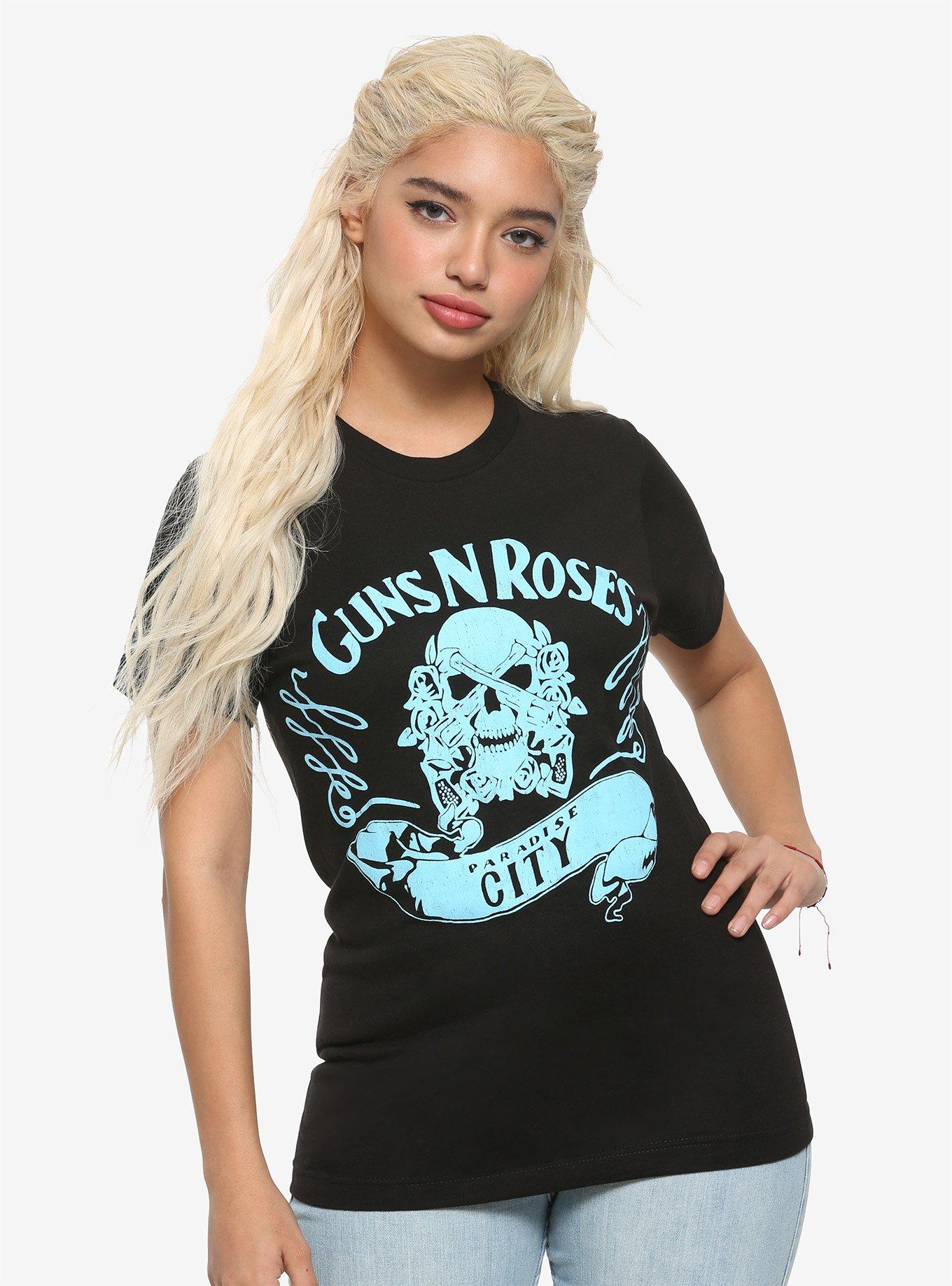 Guns N' Roses Paradise City Logo Girls T-Shirt, BLACK, hi-res
